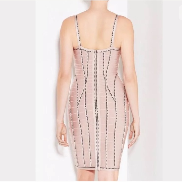 Herve Leger Zehra Bare Combo Jacquard Dress - Picture 3 of 8